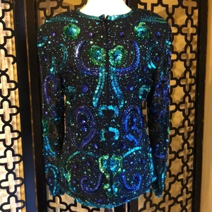 VTG STÉNAY HEAVY‎ EMBELLISHED SEQUIN EVENING JACKET